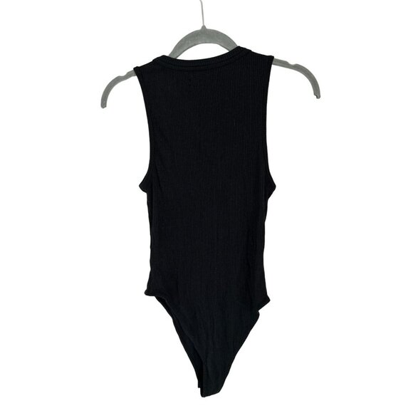 NADAM Bodysuit Knitted Modal Cashmere Black Crewneck Fitted Size XSmall - Picture 5 of 6